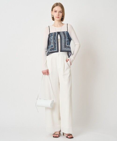 ANAYI（アナイ）の「【セットアップ対応商品】スカーフプリントキャミソール（その他トップス・レディース・オフホワイト/ネイビー/ベージュ・38）」の21枚目の写真