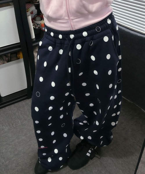 meJane(ミージェーン)の「ドット柄 スウェットパンツ(スウェットパンツ・レディース・ネイビー・L/M/S)」の3枚目の写真