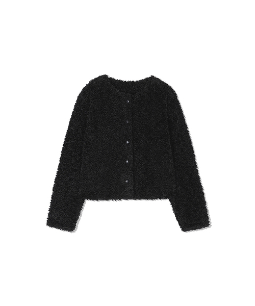 Yuje(ユジェ)の「TEDDY FUR JACKET (3color,2size)(ムートンコート・レディース・ライトグレー/ブラック/ダークブラウン・SMALL/MEDIUM)」の2枚目の写真