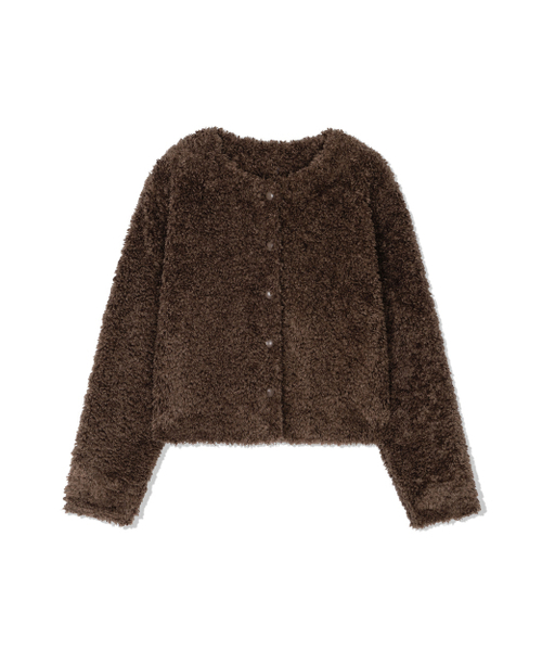 Yuje(ユジェ)の「TEDDY FUR JACKET (3color,2size)(ムートンコート・レディース・ライトグレー/ブラック/ダークブラウン・SMALL/MEDIUM)」の13枚目の写真