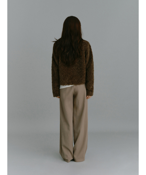 Yuje(ユジェ)の「TEDDY FUR JACKET (3color,2size)(ムートンコート・レディース・ライトグレー/ブラック/ダークブラウン・SMALL/MEDIUM)」の22枚目の写真