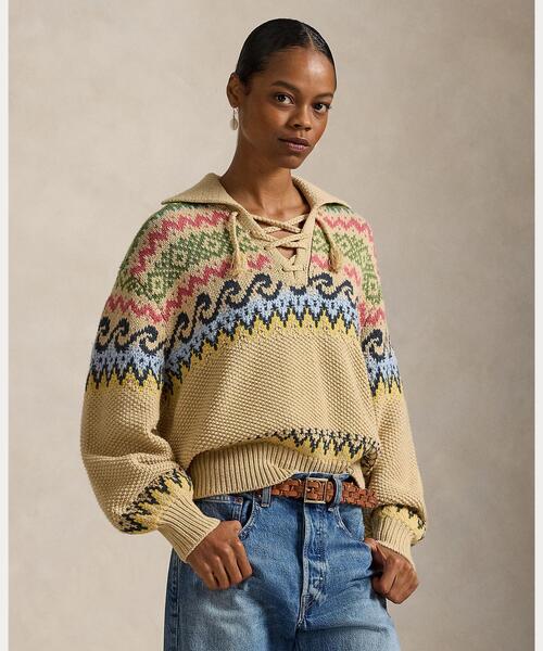 フェア アイル レースアップ セーター（ニット/セーター）｜POLO RALPH