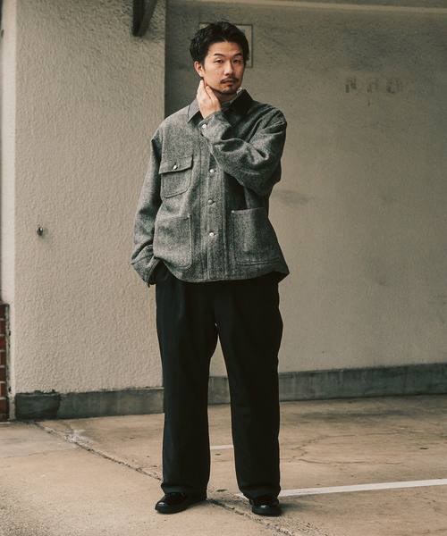 417 EDIFICE(フォーワンセブンエディフィス)の「【LE JAPON ATELIER】サックパンツ(スラックス・メンズ・ブラウン/ブラック/チョコ・SMALL/MEDIUM/LARGE)」の4枚目の写真