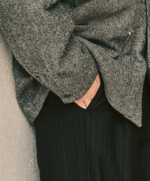 417 EDIFICE(フォーワンセブンエディフィス)の「【LE JAPON ATELIER】サックパンツ(スラックス・メンズ・ブラウン/ブラック/チョコ・SMALL/MEDIUM/LARGE)」の13枚目の写真