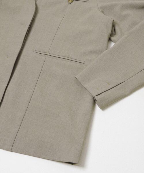 KBF（ケイビーエフ）の「ノーカラーデザインジャケット（ノーカラージャケット・レディース・グレー系その他/ブラウン系その他・ONE）」の16枚目の写真