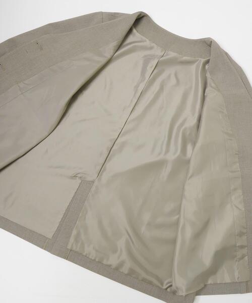 KBF（ケイビーエフ）の「ノーカラーデザインジャケット（ノーカラージャケット・レディース・グレー系その他/ブラウン系その他・ONE）」の17枚目の写真