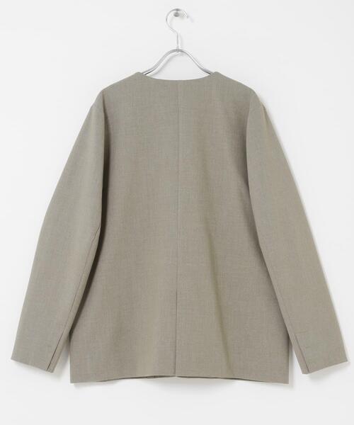 KBF（ケイビーエフ）の「ノーカラーデザインジャケット（ノーカラージャケット・レディース・グレー系その他/ブラウン系その他・ONE）」の18枚目の写真