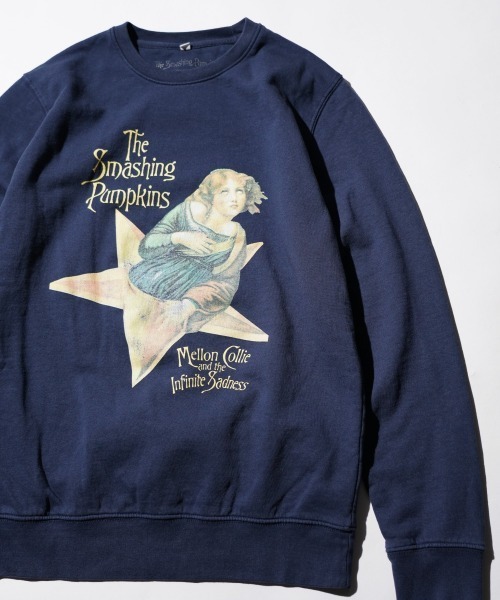 THRIFTY LOOK(スリフティールック)の「THRIFTY LOOK / スリフティールック THRIFTY "SMASHING PUMPKINS" SWEAT スマッシングパンプキンズ バンドスウェット ユーズド加工(スウェット・メンズ・ネイビー・LARGE)」の4枚目の写真