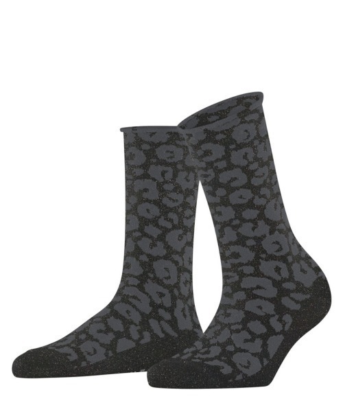 Kinetics(キネティクス)の「FALKE #47201 Shiny Socks Special Edition(ファルケ #47201 シャイニー ソックス スペシャル エディション)(ソックス/靴下・レディース・グレー系/ブラック・23cm)」の2枚目の写真