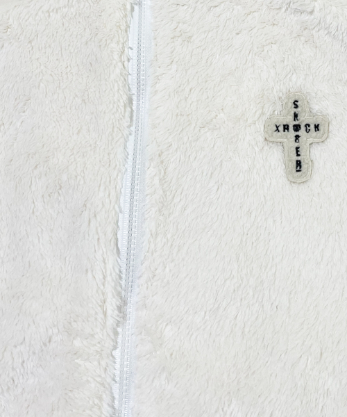 SK8ER ROCK(スケーターロック)の「Cross Logo Fleece Zip-Up Jacket ((cream))(その他アウター・メンズ・その他・FREE)」の4枚目の写真
