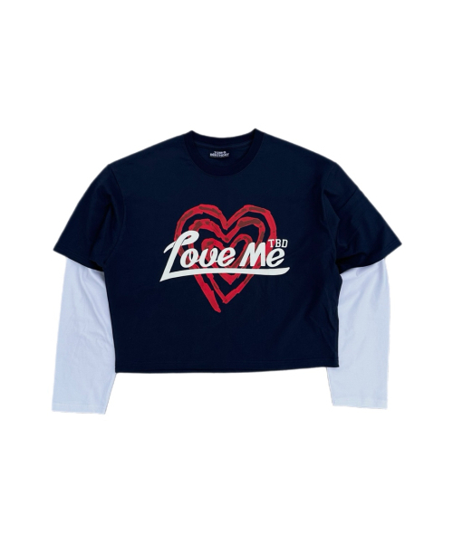 TOM'S BIRTHDAY(トムズバースデー)の「HEART LOGO LAYERD LONG T-SHIRTS Navy(Tシャツ/カットソー・レディース・その他・1/2)」の1枚目の写真