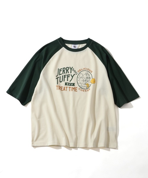 Tom＆Jerry（トムアンドジェリー）の「【Tom & Jerry/トム & ジェリー】ヴィンテージ ラグラン カレッジT（Tシャツ/カットソー・レディース・グレー系2/オフホワイト/クリーム/グレー系1・L/M）」の8枚目の写真