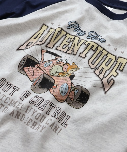 Tom＆Jerry（トムアンドジェリー）の「【Tom & Jerry/トム & ジェリー】ヴィンテージ ラグラン カレッジT（Tシャツ/カットソー・レディース・グレー系2/オフホワイト/クリーム/グレー系1・L/M）」の18枚目の写真