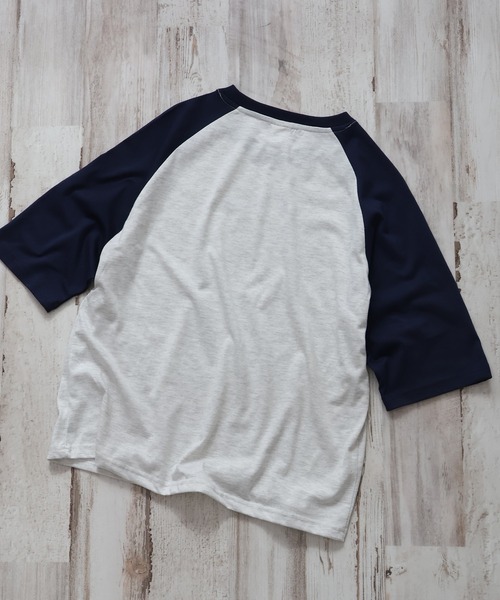 Tom＆Jerry（トムアンドジェリー）の「【Tom & Jerry/トム & ジェリー】ヴィンテージ ラグラン カレッジT（Tシャツ/カットソー・レディース・グレー系2/オフホワイト/クリーム/グレー系1・L/M）」の9枚目の写真