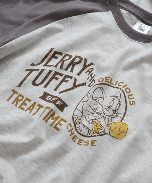 Tom＆Jerry（トムアンドジェリー）の「【Tom & Jerry/トム & ジェリー】ヴィンテージ ラグラン カレッジT（Tシャツ/カットソー・レディース・グレー系2/オフホワイト/クリーム/グレー系1・L/M）」の20枚目の写真