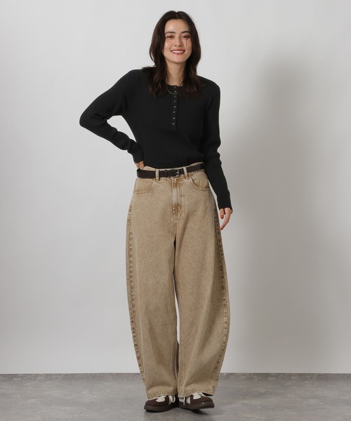 LAKOLE（ラコレ）の「14ゲージヘンリーネックニットプルオーバー / 639733（ニット/セーター・レディース・ブルー系その他/杢グレー/ブラック/アイボリー・FREE）」の20枚目の写真