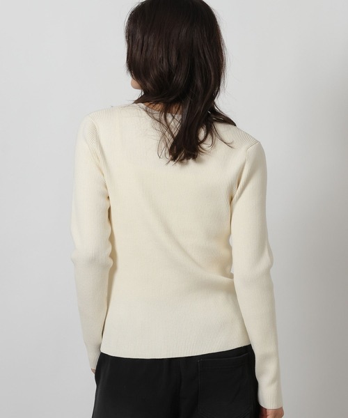 LAKOLE（ラコレ）の「14ゲージヘンリーネックニットプルオーバー / 639733（ニット/セーター・レディース・ブルー系その他/杢グレー/ブラック/アイボリー・FREE）」の18枚目の写真