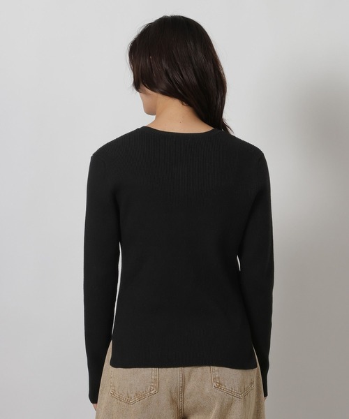 LAKOLE（ラコレ）の「14ゲージヘンリーネックニットプルオーバー / 639733（ニット/セーター・レディース・ブルー系その他/杢グレー/ブラック/アイボリー・FREE）」の7枚目の写真