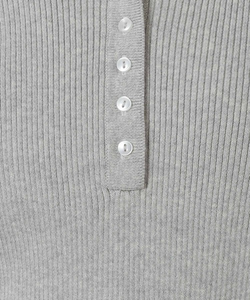 LAKOLE（ラコレ）の「14ゲージヘンリーネックニットプルオーバー / 639733（ニット/セーター・レディース・ブルー系その他/杢グレー/ブラック/アイボリー・FREE）」の13枚目の写真