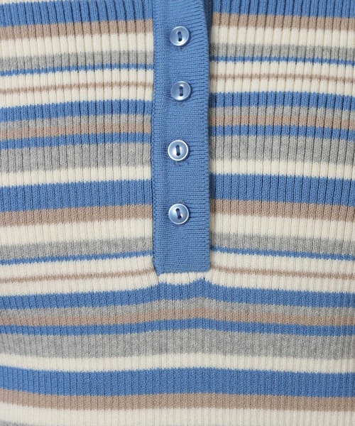 LAKOLE（ラコレ）の「14ゲージヘンリーネックニットプルオーバー / 639733（ニット/セーター・レディース・ブルー系その他/杢グレー/ブラック/アイボリー・FREE）」の14枚目の写真