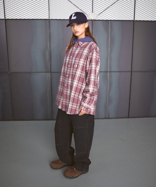 LMCの「FLANNEL PLAID SHIRT pink(シャツ/ブラウス・レディース・その他・M/L/S)」の2枚目の写真
