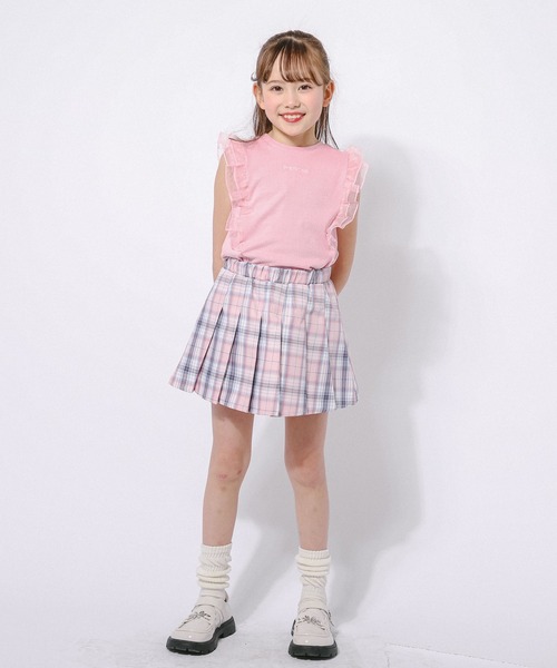 URBAN CHERRY（アーバンチェリー）の「【動くたびラメきらめく】ラメミックスプリーツスカート(インナーパンツ付き)（スカート・キッズ・ブラック/パープル/ネイビー/ピンク・120cm/110cm/140cm/130cm/150cm）」の15枚目の写真