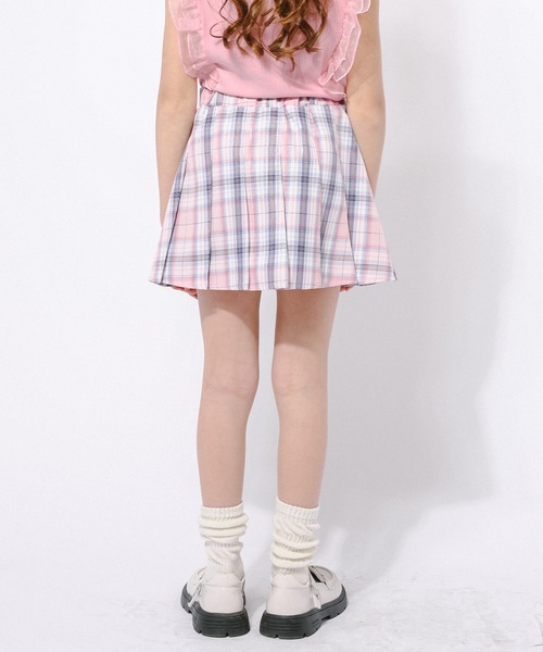 URBAN CHERRY（アーバンチェリー）の「【動くたびラメきらめく】ラメミックスプリーツスカート(インナーパンツ付き)（スカート・キッズ・ブラック/パープル/ネイビー/ピンク・120cm/110cm/140cm/130cm/150cm）」の22枚目の写真