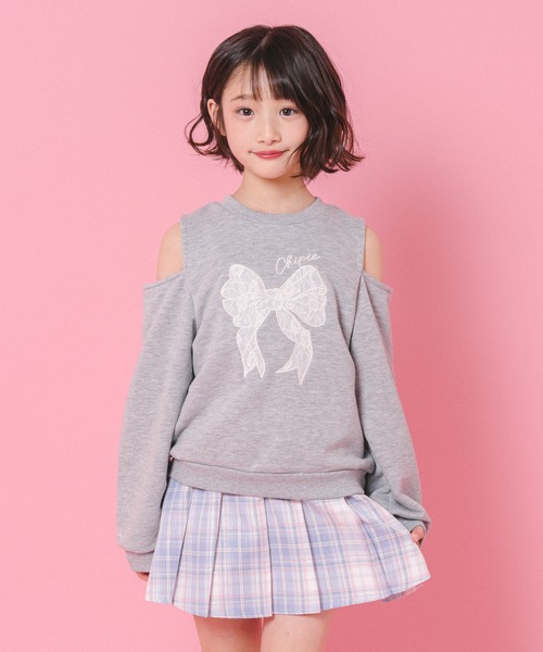 URBAN CHERRY（アーバンチェリー）の「【動くたびラメきらめく】ラメミックスプリーツスカート(インナーパンツ付き)（スカート・キッズ・ブラック/パープル/ネイビー/ピンク・120cm/110cm/140cm/130cm/150cm）」の8枚目の写真