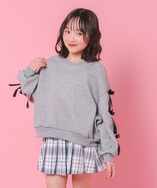 URBAN CHERRY（アーバンチェリー）の「【動くたびラメきらめく】ラメミックスプリーツスカート(インナーパンツ付き)（スカート・キッズ・ブラック/パープル/ネイビー/ピンク・120cm/110cm/140cm/130cm/150cm）」の7枚目の写真