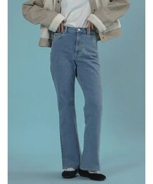 Slim flared denim pants