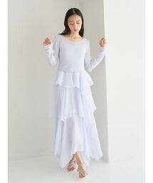 SNIDEL | シアーイレヘムニットコンビワンピース(ワンピース)