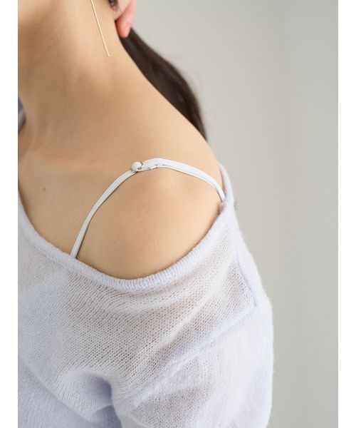 SNIDEL（スナイデル）の「シアーイレヘムニットコンビワンピース（ワンピース・レディース・ライトブルー/ホワイト/ネイビー・1/0）」の14枚目の写真