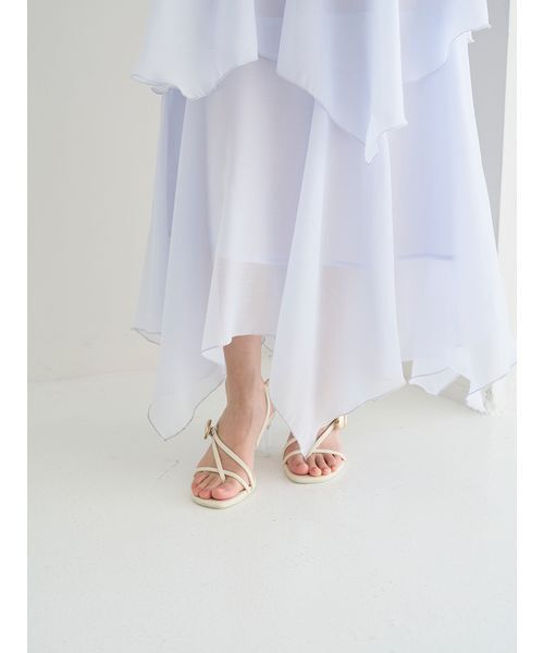 SNIDEL（スナイデル）の「シアーイレヘムニットコンビワンピース（ワンピース・レディース・ライトブルー/ホワイト/ネイビー・1/0）」の16枚目の写真