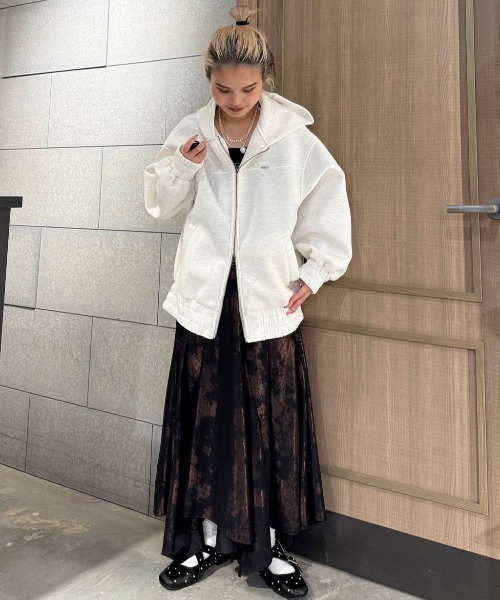 JEANASIS（ジーナシス）の「ダンボールBIGフードブルゾン/638699（ブルゾン・レディース・ブラック/オートミール/グレー・FREE）」の17枚目の写真