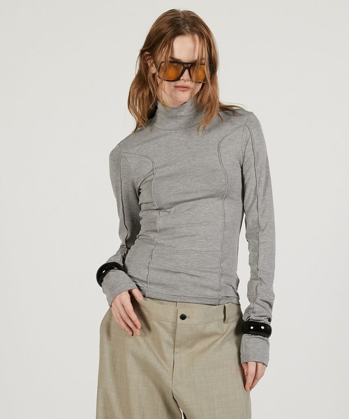 PRANK PROJECT（プランクプロジェクト）の「【2026Spring Pre-Order】ハイネックラインスキントップ / High-Neck Line Skin Top（その他トップス・レディース・ブラック/グレー/ホワイト・FREE）」の15枚目の写真