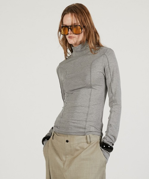 PRANK PROJECT（プランクプロジェクト）の「【2026Spring Pre-Order】ハイネックラインスキントップ / High-Neck Line Skin Top（その他トップス・レディース・ブラック/グレー/ホワイト・FREE）」の16枚目の写真