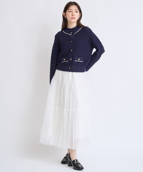 NOELA（ノエラ）の「パールニットアンサンブル（カーディガン/ボレロ・レディース・ネイビー/オフホワイト/ピンク・フリー）」の18枚目の写真