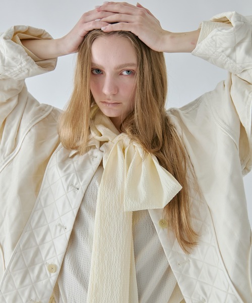 LE CIEL BLEU（ルシェルブルー）の「ギンガムチェックフーデッドシャツ / Gingham Check Hooded Shirt（シャツ/ブラウス・レディース・ホワイト/ブラック/ライトブルー/ダークグリーン・36）」の2枚目の写真