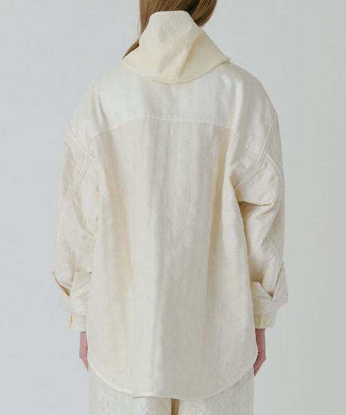 LE CIEL BLEU（ルシェルブルー）の「ギンガムチェックフーデッドシャツ / Gingham Check Hooded Shirt（シャツ/ブラウス・レディース・ホワイト/ブラック/ライトブルー/ダークグリーン・36）」の9枚目の写真