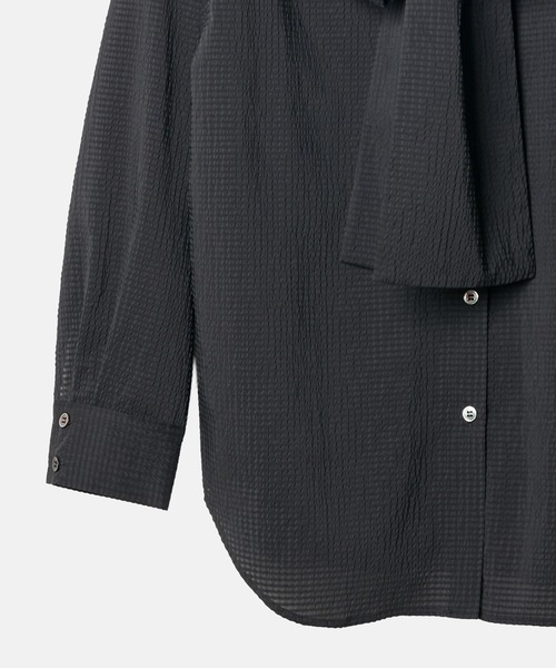 LE CIEL BLEU（ルシェルブルー）の「ギンガムチェックフーデッドシャツ / Gingham Check Hooded Shirt（シャツ/ブラウス・レディース・ホワイト/ブラック/ライトブルー/ダークグリーン・36）」の21枚目の写真