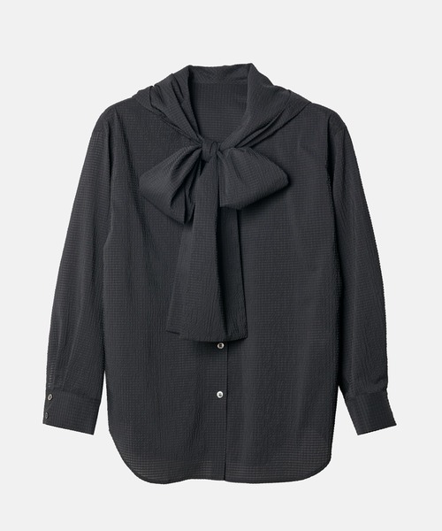 LE CIEL BLEU（ルシェルブルー）の「ギンガムチェックフーデッドシャツ / Gingham Check Hooded Shirt（シャツ/ブラウス・レディース・ホワイト/ブラック/ライトブルー/ダークグリーン・36）」の19枚目の写真