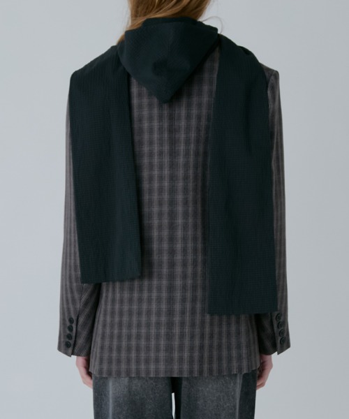 LE CIEL BLEU（ルシェルブルー）の「ギンガムチェックフーデッドシャツ / Gingham Check Hooded Shirt（シャツ/ブラウス・レディース・ホワイト/ブラック/ライトブルー/ダークグリーン・36）」の18枚目の写真