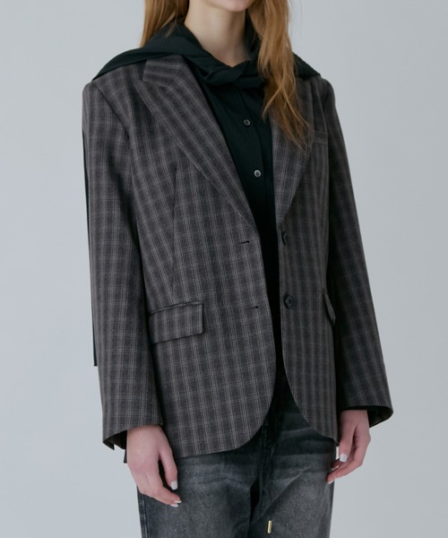LE CIEL BLEU（ルシェルブルー）の「ギンガムチェックフーデッドシャツ / Gingham Check Hooded Shirt（シャツ/ブラウス・レディース・ホワイト/ブラック/ライトブルー/ダークグリーン・36）」の16枚目の写真