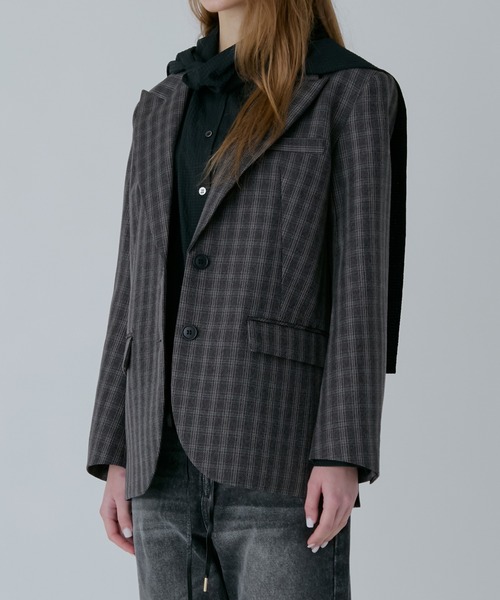 LE CIEL BLEU（ルシェルブルー）の「ギンガムチェックフーデッドシャツ / Gingham Check Hooded Shirt（シャツ/ブラウス・レディース・ホワイト/ブラック/ライトブルー/ダークグリーン・36）」の15枚目の写真