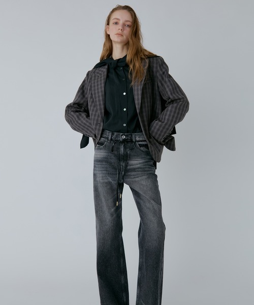 LE CIEL BLEU（ルシェルブルー）の「ギンガムチェックフーデッドシャツ / Gingham Check Hooded Shirt（シャツ/ブラウス・レディース・ホワイト/ブラック/ライトブルー/ダークグリーン・36）」の13枚目の写真