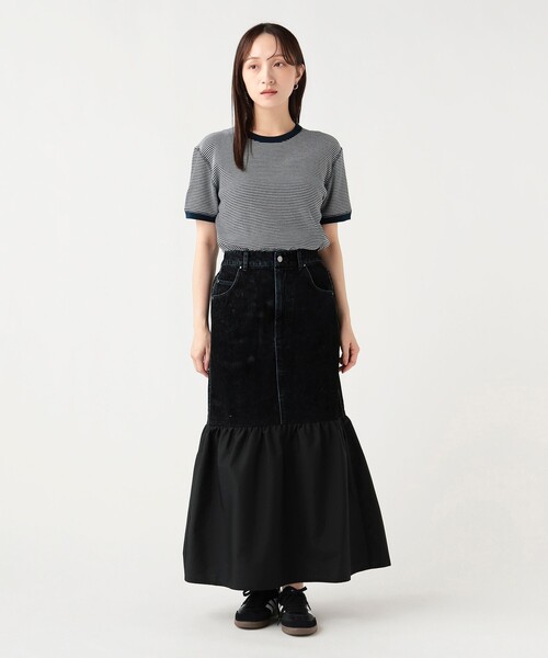 BEAMS HEART(ビームスハート)の「ワッフル ボーダー プルオーバー(Tシャツ/カットソー・レディース・ダークグリーン/パープル系その他5/ネイビー/イエロー・FREE)」の9枚目の写真
