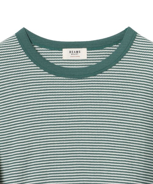 BEAMS HEART(ビームスハート)の「ワッフル ボーダー プルオーバー(Tシャツ/カットソー・レディース・ダークグリーン/パープル系その他5/ネイビー/イエロー・FREE)」の13枚目の写真