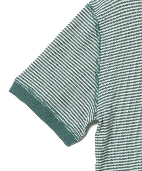 BEAMS HEART(ビームスハート)の「ワッフル ボーダー プルオーバー(Tシャツ/カットソー・レディース・ダークグリーン/パープル系その他5/ネイビー/イエロー・FREE)」の14枚目の写真