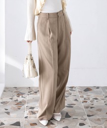 CLEAR BASIC | 【低身長対応／サイズ展開あり】ストライプワイドパンツ(セット可)[オフィスカジュアル 着回し抜群 大人]≪新作≫(その他パンツ)