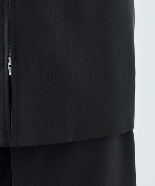 EDITION（エディション）の「ドライツイル ZIPジャケット（ノーカラージャケット・レディース・ブラック/チャコールグレー・34/36）」の13枚目の写真